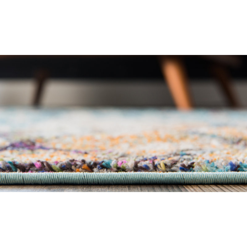 Dimonetta Washable Abstract Indoor Rug, Rectangle 5'1" x 8'