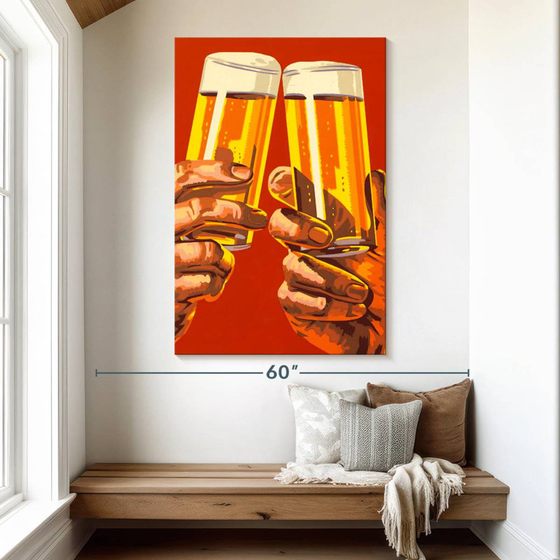 Yarlin Beer Toast, 51" H x 34" W