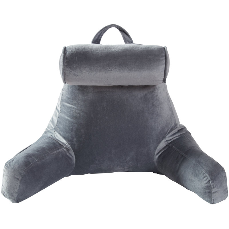  TV and Reading Bolster/Backrest Pillow Cover & Insert, Gray