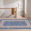 Tapis Fennel moderne à motifs mosaïques abstraits, bleu, gris, or, crème, ivoire, lavable à la machine, antidérapant, à poils courts, pour l'intérieur et l'extérieur, adapté aux animaux domestiques, idéal pour le salon, la chambre, la salle à manger, l'entrée, le couloir ou le bureau.-911196672