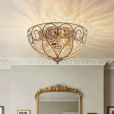 Dzesika 5 - Light Crystal Flush Mount Ceiling Light