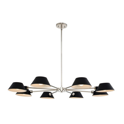 Lustre brun foncé de 8 po avec miroir Kalco de Bruno