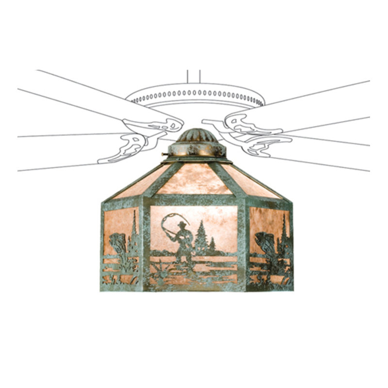 Fly Fisherman Fan Light Shade
