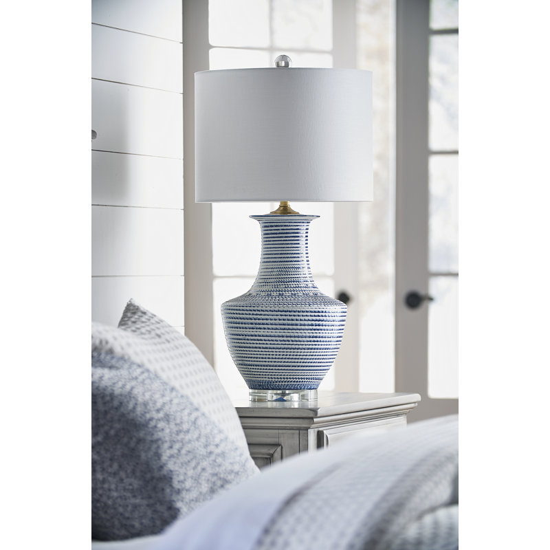 Lampe de table bleue 29,3 "