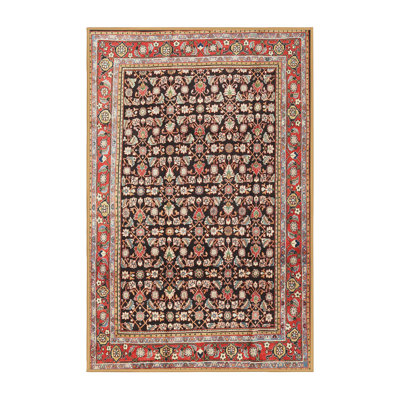 Tapis décoratif rouge haleemah