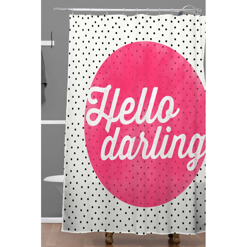 Rideau de douche Canela Hello Darling Dots