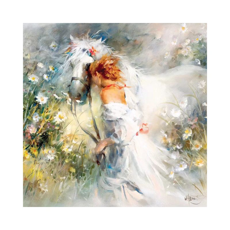 White Dream by Willem Haenraets - Wrapped Canvas Painting, 93.98 cm H x 93.98 cm W x 1.91 cm D
