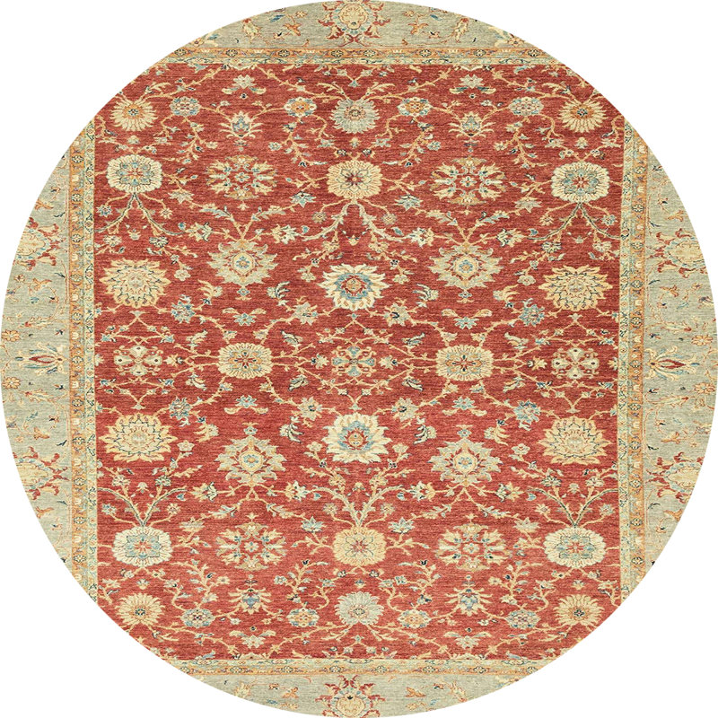Tapis multicolore à motif abstrait Abdala, Rond 4 pi