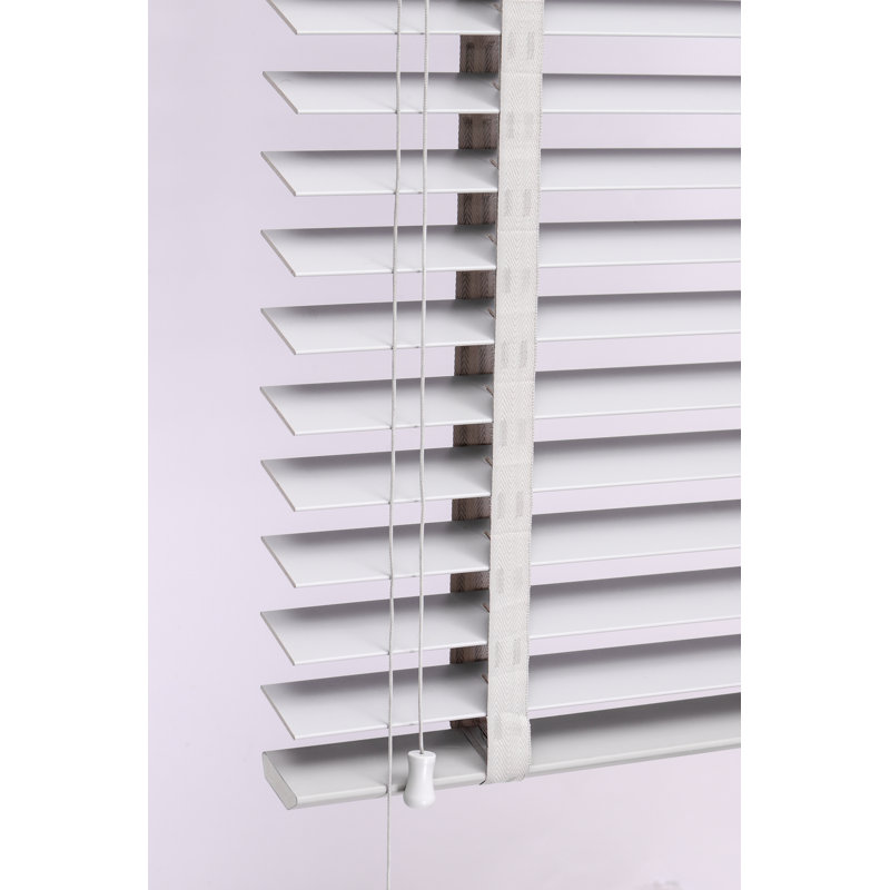 Fauxwood Tape Venetian Blind, 210cm W x 213cm L, White