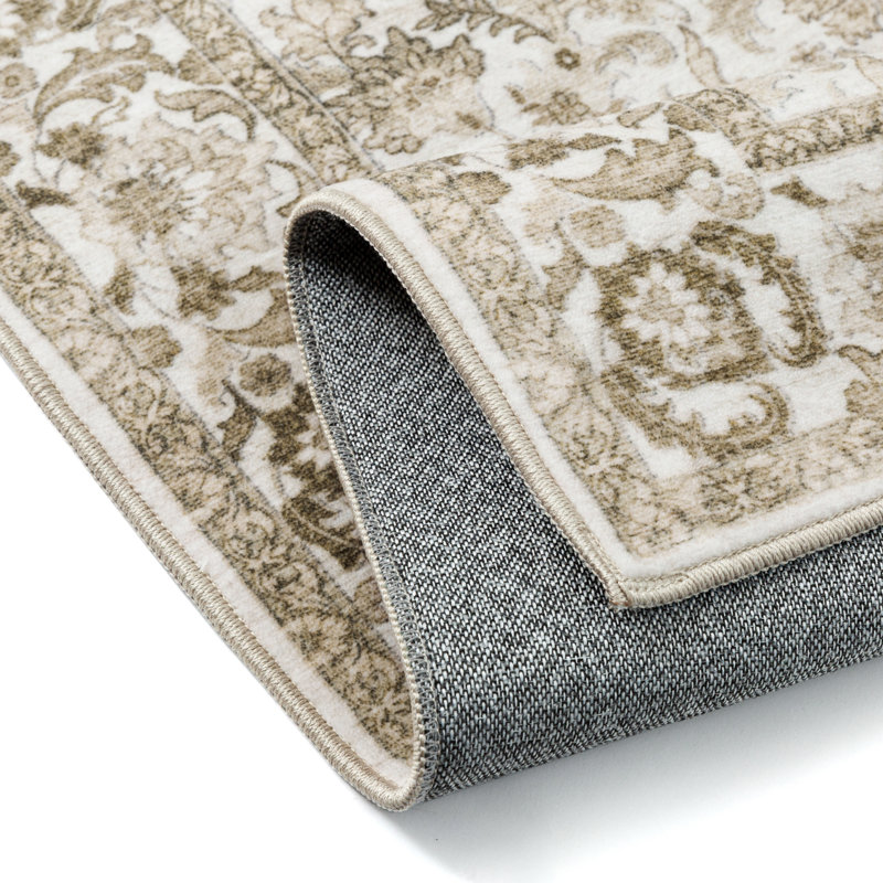 Tapis floral rétro Eclora, Rectangle 5 pi x 7 pi 6 po