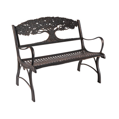Miele Tree Cast Iron Park Bench by Canora Grey