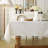 Rustic Cotton Linen Table Cloth,Tablecloths For 6 Foot Rectangle Tables,Waterproof Washable Tablecloth With Tassel Rectangle/Oblong, 55''X 86'', 6-8 Seats