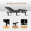 Structure de lit réglable Vanbrunt, lit électrique à gravité zéro avec télécommande sans fil, éclairage sous le lit, inclinaison de la tête et du pied, deux ports USB, pieds réglables, assemblage facile-2118894538