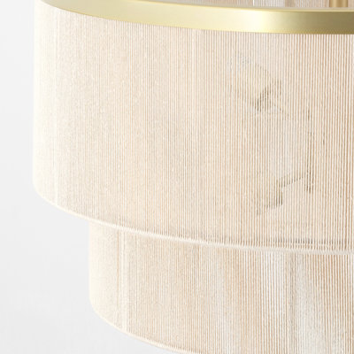 24" 6-Light Dimmable Drum Chandelier