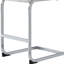 Tabourets de bar modernes 4 pieds blancs en L, repose-pieds en métal, forme rectangulaire, rembourrage en mousse, 4 bases en acier inoxydable, rectangulaire, rembourrage, nettoyage