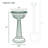 Grecian Urn Plastic Indoor/Outdoor with Pedestal Planter-1016795569
