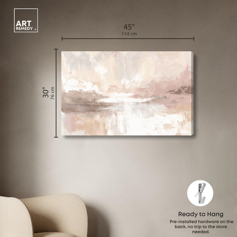 «Beige Dissolve II Boho», reproduction d'art sur toile par Art Remedy, H 45 po x l 30 po, Toile tendue avec châssis