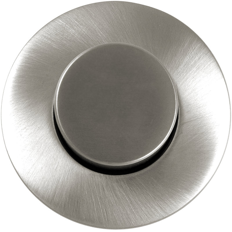 Dual Outlet Raised Button Garbage Disposal Air Switch, Satin Nickel