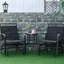 Fauteuil à bascule noir pour patio avec table basse - Fauteuils à bascule, centre de jardin 2 places en tissu léger et respirant, coloris