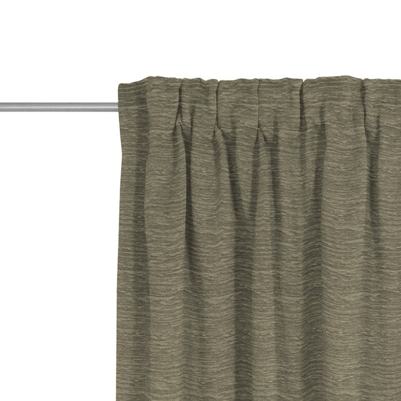 Polyacrylic Opaque Pinch Pleat Curtain Panel, Taupe, 132cm Width x 305cm Drop
