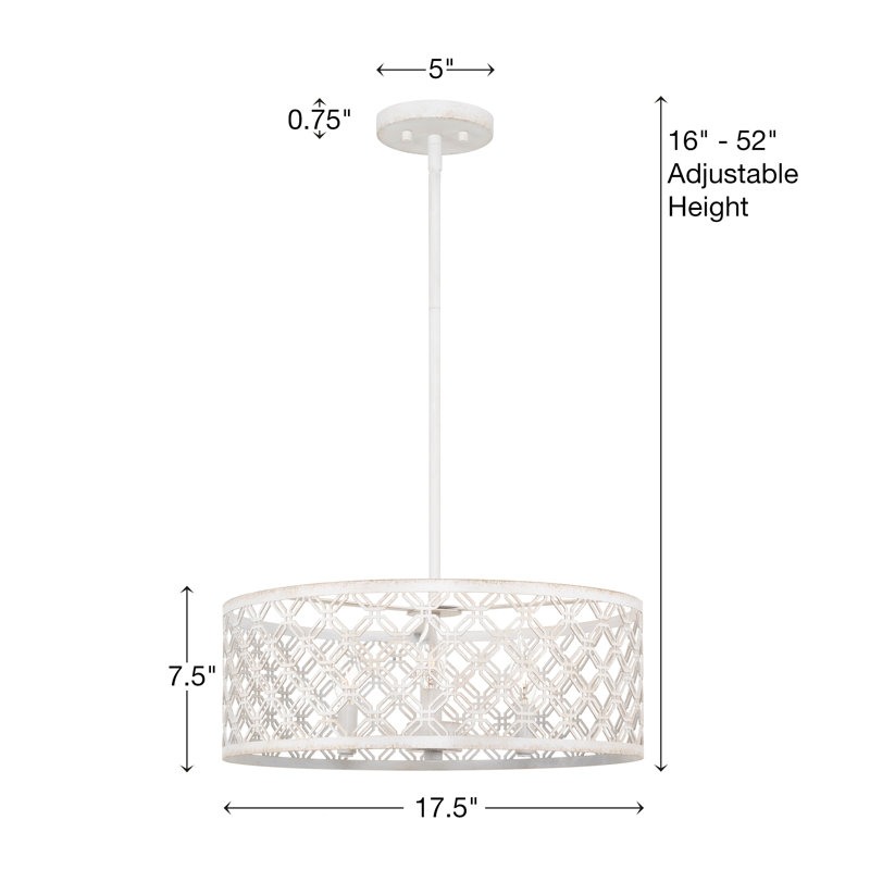 Luminaire suspendu géométrique unique à 3 lumières