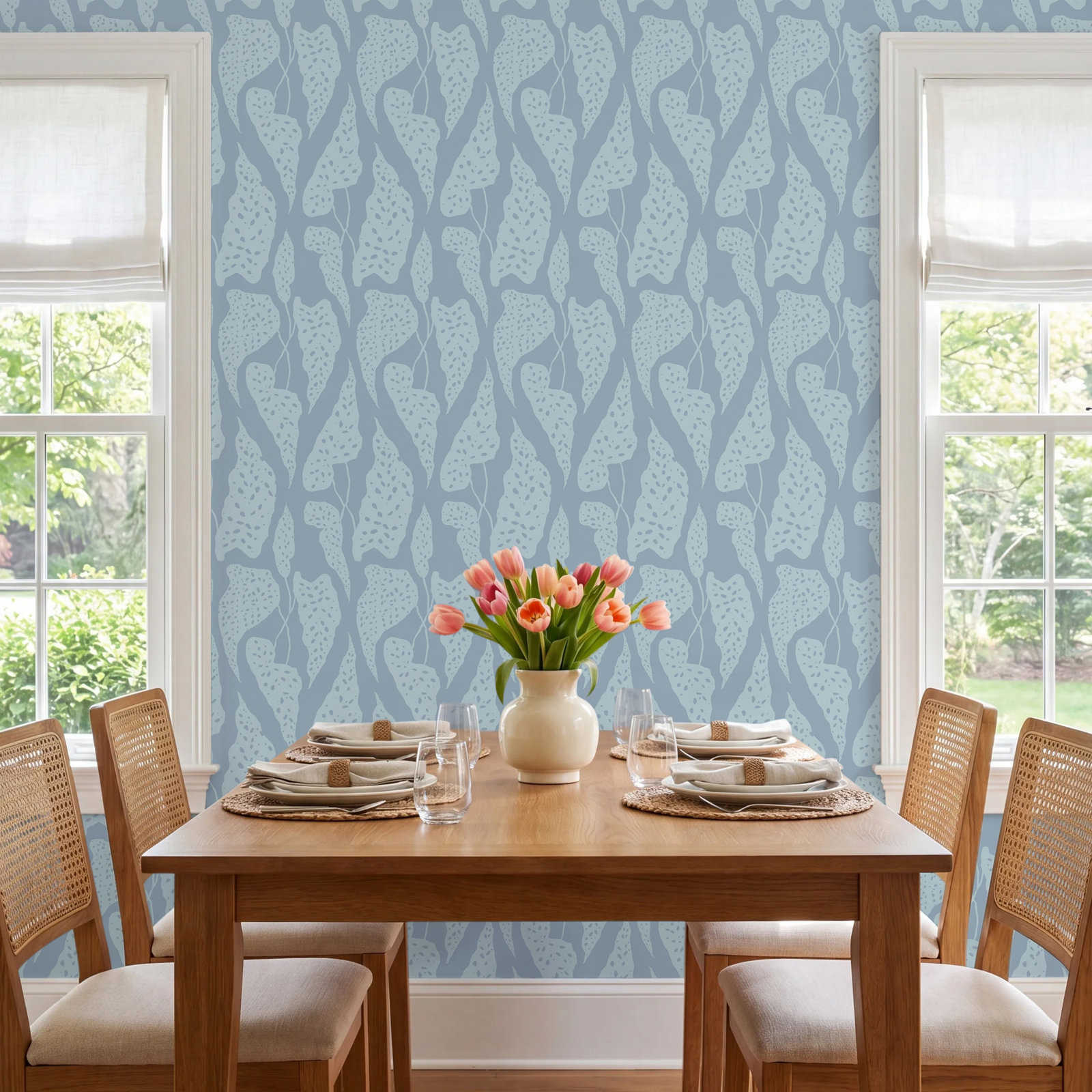 Kinney Floral Wallpaper, Blue