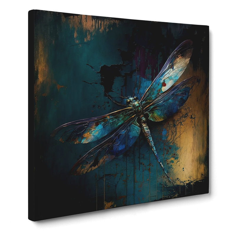 Dragonfly Abstract Expressionism - No Frame Print