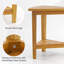 Tabouret de douche en bois de teck avec siège de douche et tablette de rangement