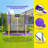 Machrus Upper Bounce 9 FT Round Outdoor Trampoline Set with Safety Enclosure System-1686779778