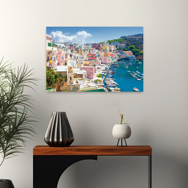 Marina Corricella, île de Procida, baie de Naples, Campanie, Italie, H 16 po x l 24 po