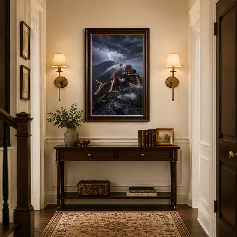Art mural sur toile Stormy Mountain, 24"H x 16"W