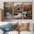 Toile avec cadre flottant brun
