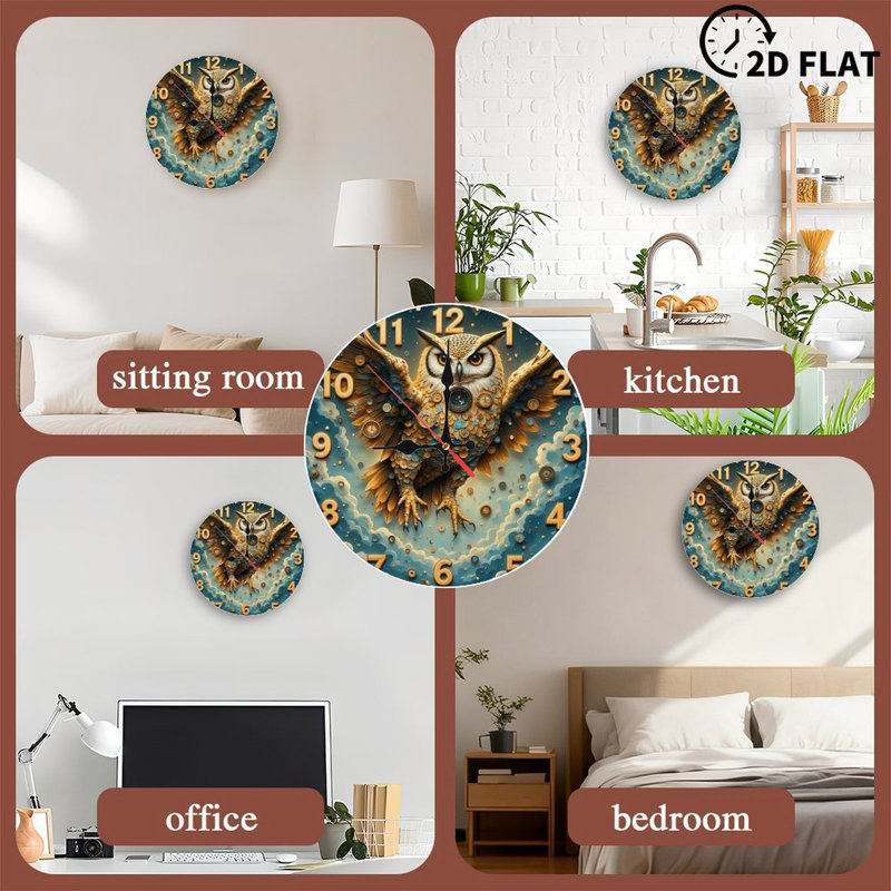 Elegant Owl Clock