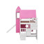 Lit mezzanine simple avec tente et tour