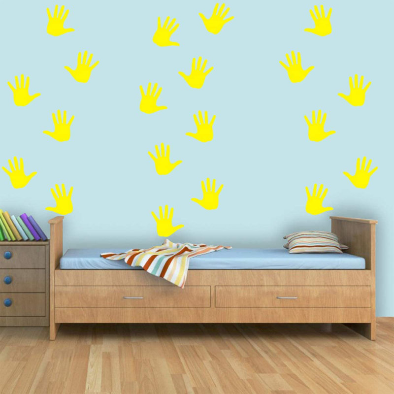 Abstract Non-Wall Damaging Wall Decal, Yellow