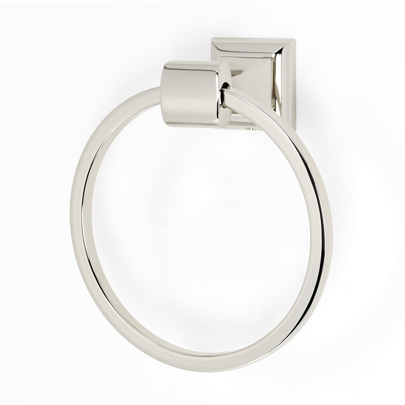 Manhattan Wall Mounted Towel Ring, Polished Nickel
