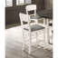 Tabouret de bar transitionnel 2 pièces, hauteur comptoir, gris craie, coussin de siège rembourré pour chaises de hauteur, revêtement gris, assise moderne-1959996411