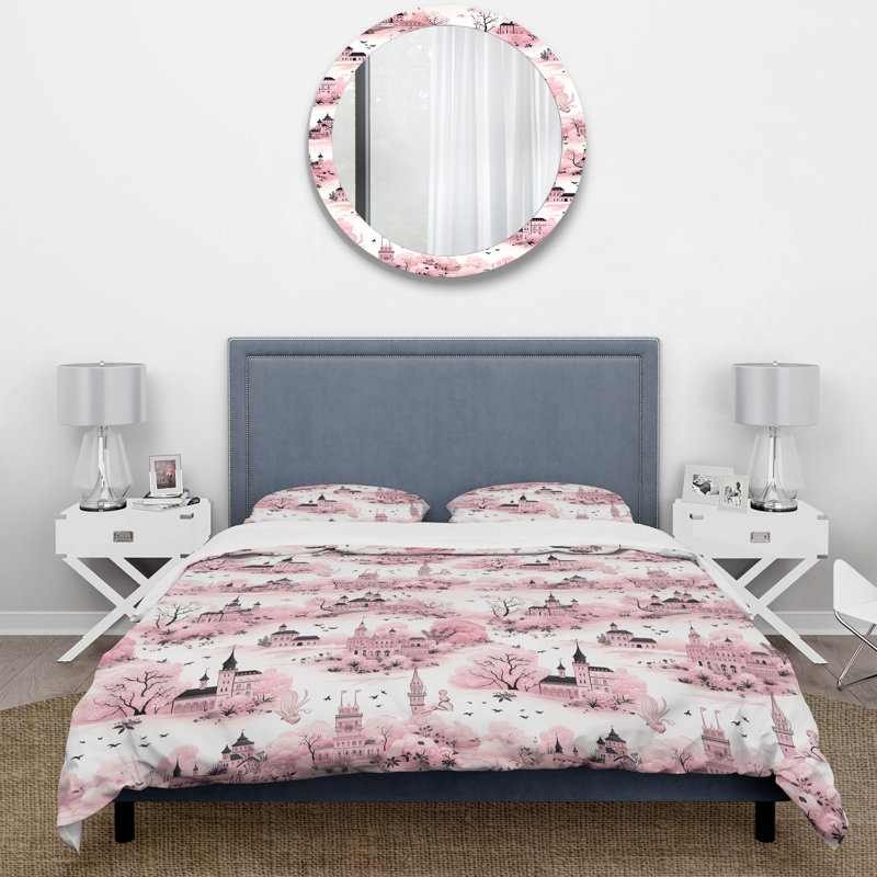 Ensemble de housse de couette Toile Tales Victorian Castle, Housse de couette pour grand lit et 2 taies décor