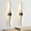 Rechargeable Battery Operated Wall Sconces Wireless LED Wall Lights With Remote Control Dimmable 3 Color/Timer/Memory (Set Of 2)