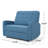  47 Inch Wide Manual Standard Recliner Chair with Plush Seat, Blue-429111635