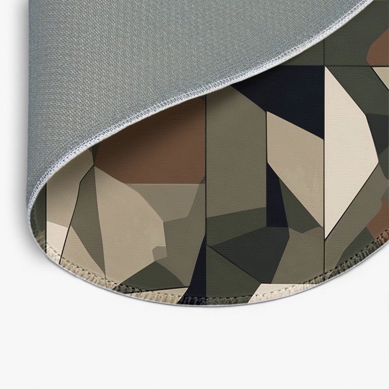 Tapis intérieur et extérieur Grid Pulse, Rond 5 pi
