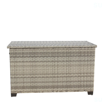 Boîte de rangement pour meubles de patio en osier