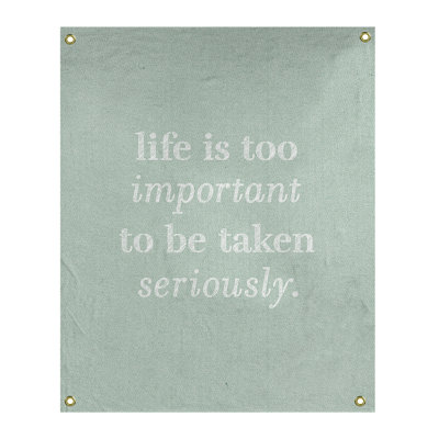 Tapisserie de levity et citation en polyester
