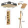 Rainfall Symphony 12" Flush Mount Rainfall Temperature Display Thermostatic Shower System with 64 Colour LED and Music