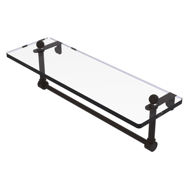 Ballenas Bracket Shelf with Towel Bar, 16", Oil Rubbed Bronze