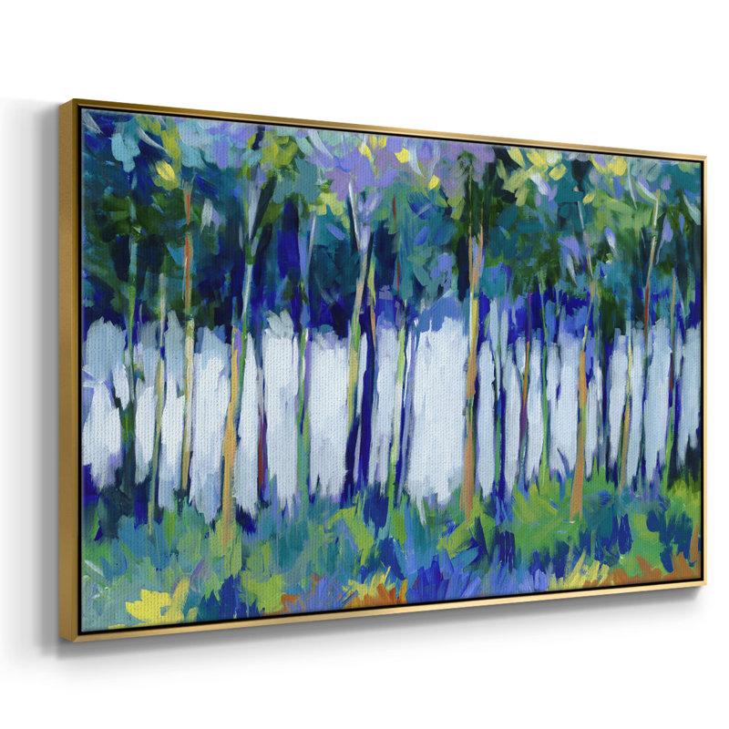 Lumière à travers les arbres, reproduction d'art sur toile, H 27 po x l 41 po x P 2 po, Or