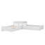 Lit plateforme simple en L avec lit gigogne, bureau et tiroirs-1361423150