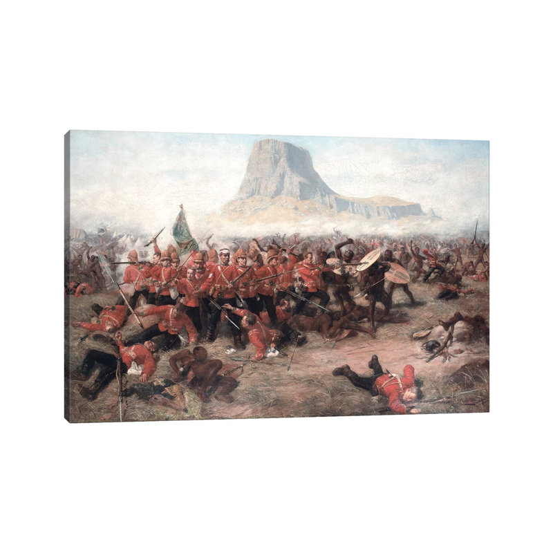The Battle Of Isandlwana: The Last Stand Of The 24th Regiment Of Foot During The Zulu War, 22nd January 1879, C.1885 by Charles Edwin Fripp - Wrapped Canvas Painting