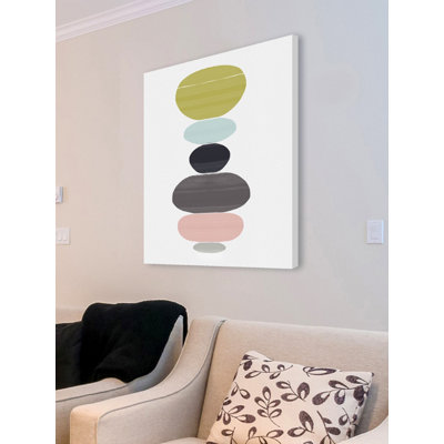 «Abstract Perfect Balance Circle Shapes» par Oliver Gal, impression sur toile tendue