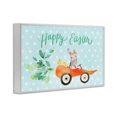 Lapin de Pâques, carotte de voiture, estampe numérique, design par Heather Lee Chan